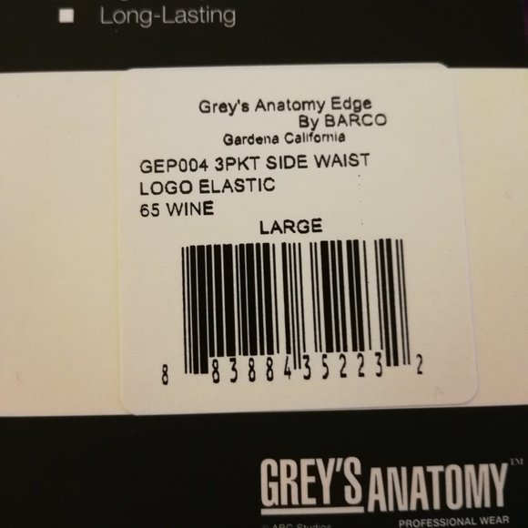 Grey's Anatomy Scrub Pants GEP004-65 Wine - Picture 6 of 13